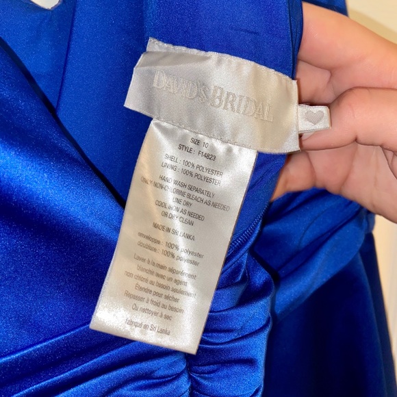 David’s Bridal Knee-Length Blue Dress SOLD - Picture 5 of 7